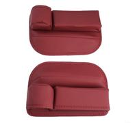 DAZZLEEX Boîte de rangement pour espace entre sièges de voiture en cuir synthétique avec port de câble de charge, organiseur intérieur organisé pour véhicules - Se place entre les sièges avant (rouge