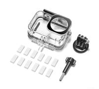 DAZZLEEX Boîtier étanche pour appareil photo DJI Osmo Action 6 60 m Boîtier de plongée avec PC en verre trempé transparent Coque de protection pour plongée avec tuba Surf Photographie sous-marine