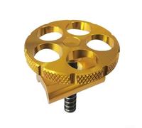 DAZZLEEX Boucle pliante en alliage d'aluminium de type C pour poignée circulaire Brompton à cinq trous CNC antidérapante charnière levier de serrage accessoire de vélo argenté (doré)