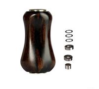 DAZZLEEX Boutons en bois massif naturel avec poignée de bras en métal pour moulinets de pêche et moulinets de pêche au lancer - pour arbre de 4 mm, série 500-3000, moulinets en forme de goutte d'eau