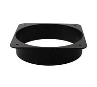 DAZZLEEX Bride de connecteur de conduit de 150 mm de diamètre, bride de tuyau droite en plastique pour système de ventilation de chauffage et de refroidissement Noir