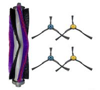 DAZZLEEX Brosse rouleau et 4 brosses latérales de rechange compatible avec robot aspirateur Robert R-S 770 pour nettoyage des bords profonds et des coins