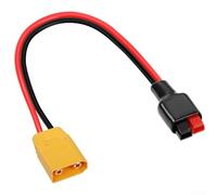 DAZZLEEX Câble adaptateur haute conductivité 45 A vers XT90 12 AWG avec gaine en PVC pour une énergie solaire durable et pour des connexions de station d'alimentation (0,3 mètre)