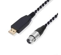 DAZZLEEX Câble adaptateur XLR femelle vers USB avec conducteur en cuivre et blindage pour ordinateur portable et enregistrement vocal Blanc 3 m