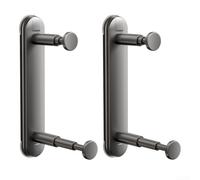 DAZZLEEX Cintre de rangement avec support télescopique réglable pour organiser les cintres standard et velours, design ABS peu encombrant pour buanderie, chambre à coucher ou lavage M (gris)