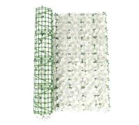DAZZLEEX Clôture Artificielle, Feuille de Cerisier Artificielle, clôture d'intimité pour la Maison, Le Jardin, haie pour décoration Murale, clôture et Bouclier d'intimité 50 x 100 cm (Blanc)