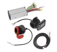 DAZZLEEX Contrôleur de scooter électrique de 14 cm avec écran LCD et composants de frein 24 V 36 V 250 W en fibre de carbone (36 V 250 W + câble de données)