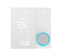 DAZZLEEX Contrôleur de température WiFi intelligent avec écran LCD pour systèmes électriques de chauffage au sol et à eau ou chaudière, thermostat écoénergétique avec verrouillage enfant, (3 A, blanc)