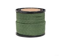 DAZZLEEX Corde réfléchissante de 4 mm d'épaisseur pour camping, randonnée, cordon de sécurité haute visibilité, en polyester et polypropylène, résistant aux intempéries, noir, vert fluo, bras kaki