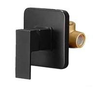 DAZZLEEX Corps de vanne de douche dissimulé, robinet encastré en cuivre pour installation intégrée de salle de bain, contrôle à fonction unique (noir)