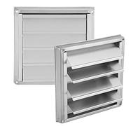 DAZZLEEX Couvercle de grille d'aération extérieur - 100 mm en acier inoxydable - Couvercle de ventilation mural mobile carré - Anti-rouille