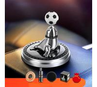 DAZZLEEX Diffuseur d'aromathérapie de voiture à énergie solaire avec décoration rotative en forme d'lion de mer pour tableau de bord, sans piles, ABS et alliage d'aluminium, noir (argenté)