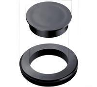 DAZZLEEX Ensemble de cache-trous en silicone pour trou de parasol de piscine de 5,1 cm pour trou de table, parasol de terrasse, parasol en verre acrylique, stabilisation contre le vent - Blanc, noir