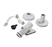DAZZLEEX Ensemble de raccords de piscine hors sol de 32 mm pour piscines INTEX 1 000 GPH Connecteur de pompe de circulation d'eau avec aérateur en plastique Pièces de rechange gris pour tuyau de 32 mm