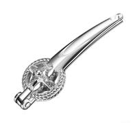 DAZZLEEX Eplucheur à Châtaignes Inox Manche Ergonomique Plateau à Rainures Dentelées pour Châtaignes, Noix, Pécan 18 x 5,5 cm Argent