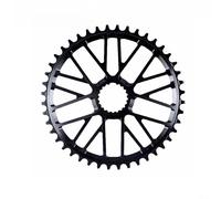 DAZZLEEX GR01 Plateau de vélo 40T 42T 44T avec décalage de -3 mm pour VTT M9100 M8100 M7100 M6100 M6100 en alliage d'aluminium 7075 dents larges et étroites Noir (44T)