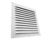 DAZZLEEX Grille d'aération carrée en métal pour intérieur ou extérieur Blanc 300 x 300 mm
