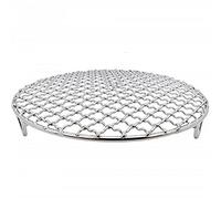 DAZZLEEX Grille de refroidissement ronde 201 en fil inoxydable pour barbecue, barbecue, jardin, camping, pique-nique