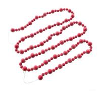 DAZZLEEX Guirlande de baies rouges de Noël de 2,75 m - Guirlande de baies artificielles en mousse - Décoration de vacances d'hiver pour une utilisation sur les arbres, cheminées, fenêtres et fêtes