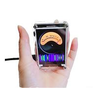 DAZZLEEX Indicateur de spectre de musique LED, contrôle vocal du niveau de musique VU mètre 6,4 cm, rythme HD LCD, simulation de couleur réelle
