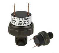 DAZZLEEX Interrupteur de contrôle de pression pour compresseur d'air robuste, plage de 90 à 120 psi, filetage NPT de 6,35 mm, allumage automatique à 90 psi, arrêt à 120 psi, construction en métal pour