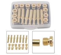 DAZZLEEX Kit de 19 pièces de jet en cuivre pour carburateurs Super B/E/G comprenant 7 jets intermédiaires et 12 jets principaux compatibles avec MFG OHO Shor