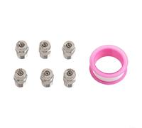 DAZZLEEX Kit de 7 buses de nettoyeur haute pression en acier inoxydable avec embouts de pulvérisation à 40 degrés et connexion G1/4 pour nettoyeur de rue, épurateurs de sol et équipement (ouverture