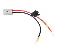 DAZZLEEX Kit de câble d'extension de 50 A avec cosses de borne M8 et fil de cuivre 10 AWG, gaine en PVC de 30 cm, design étanche pour chariot élévateur, panneau solaire et batterie Ch