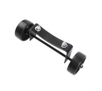 DAZZLEEX Kit de roue de chauffage de terrasse pour parasol et chauffage pyramidal, roulettes en nylon avec support en fer, poulie de rechange pour chauffage à gaz extérieur, mobilité facile (noir)
