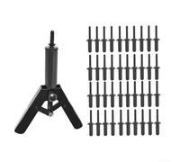 DAZZLEEX Kit d'outils de rivetage professionnel 41 pièces avec 40 rivets pour réparation automobile mâchoires auto-réglables à une main (noir)
