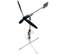 DAZZLEEX Kit générateur d'éolienne avec bande lumineuse LED de 10 m pour jardin, cour, clôture, décoration, bricolage, science, éducation, modèle rotatif de 50 cm de diamètre