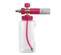 DAZZLEEX Lance à mousse à neige pour lavage de voiture - Générateur de mousse réglable de 1 L avec buse rotative à 360°, angle de pulvérisation de 0 à 45° et bouton de contrôle eau/mousse, pour