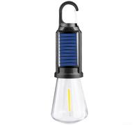 DAZZLEEX Lanterne de camping à énergie solaire rechargeable avec lumière LED étanche avec crochet pour tente, terrasse, jardin, nuit noire (G)