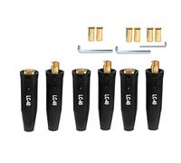 DAZZLEEX LC-40 Lot de 3 connecteurs de câble à souder en laiton 350 A pour câble de 1/0 à 2/0 Outil de connexion professionnel pour soudeur