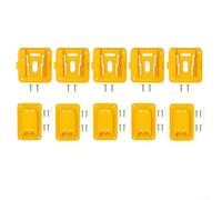 DAZZLEEX Lot de 10 supports de batterie et d'outils pour outils électriques 20 V 60 V comprenant 5 supports de batterie, 5 porte-outils et 30 vis pour DCB200 Jaune en plastique