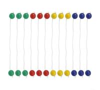 DAZZLEEX Lot de 12 paires de bolas de rechange avec balles d'entraînement, accessoires de jeu en plein air pour sports de jardin, camping, fêtes, convient à tous les âges (12 paires rouge + bleu + oui