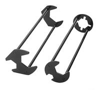 DAZZLEEX Lot de 2 clés hexagonales multifonctionnelles à quatre mâchoires pour évier - Rotation à 360 degrés dans les espaces restreints - Outil de plomberie en alliage d'acier pour démontage d'écrou
