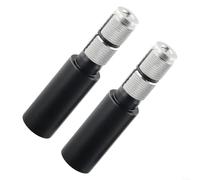 DAZZLEEX Lot de 2 rallonges de guidon de vélo en alliage d'aluminium de 100 mm pour tige de vélo de montagne de diamètre intérieur de 15 à 20 mm (noir)