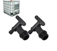 DAZZLEEX Lot de 2 robinets de jardin en plastique à clipser,3/4 pouces robinet recuperateur eau de pluie robinet cuve 1000l pour seau de cuisine et seau de jardin