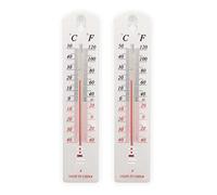 DAZZLEEX Lot de 2 thermomètres muraux d'intérieur ou d'extérieur pour la maison, le bureau, le jardin - Température de lecture : -40 ℃ à +50 ℃