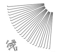 DAZZLEEX Lot de 24 rayons et tétons en acier 45# 255 mm, 260 mm, 275 mm, 289 mm pour réparation de roue de VTT 26 27,5 29er (260 mm)