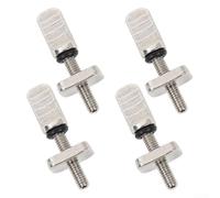 DAZZLEEX Lot de 4 vis d'aileron en acier inoxydable 316 pour planche de surf FCS Longboard Paddleboard Queue plate et droite Argenté 30 mm