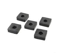 DAZZLEEX Lot de 5 coussinets en caoutchouc absorbant les chocs 48 x 48 x 16 mm avec trou de 18 mm pour équipement de fitness, machines de gym, pare-chocs anti-vibrations