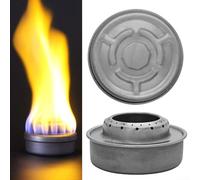 DAZZLEEX Mini brûleur à alcool en titane 120 ml avec 2 rangées de micropores sur le dessus, 2002556039