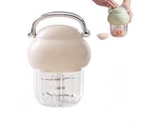 DAZZLEEX Mini hachoir électrique pour ail - 350 ml - Rechargeable par USB - Portable - Sans fil - Pour noix, oignons, légumes, fruits, viande (beige)