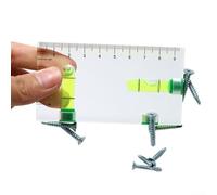 DAZZLEEX Mini niveau à bulle magnétique transparent polyvalent à deux directions 9,5 x 1,3 cm