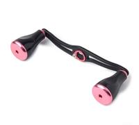 DAZZLEEX Moulinet de pêche en alliage d'aluminium avec poignée en métal pour moulinet Daiwa série S - Longueur 130 mm - Diamètre du trou : 8 x 5 mm - Pièce de rechange or rose (rose droit)