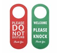DAZZLEEX Panneau de porte « Do Not Disturb Please Knock » - 22,5 x 8,5 cm - Rouge + vert