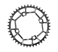 DAZZLEEX Plateau de vélo en alliage d'aluminium CNC 104BCD - Pignon à vitesse unique - Dents négatives positives pour VTT 40T 42T 44T 46T 48T 50T 52T (44T Noir)