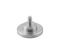 DAZZLEEX Point de contact plat en acier inoxydable pour jauge d'épaisseur de cadran avec tige filetée M2,5, pour indicateur de profondeur et jauge de hauteur, argent, diamètre (D15 x L5)